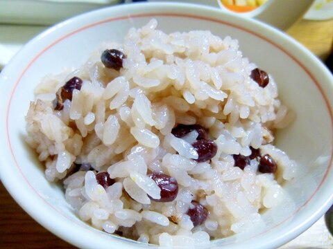 餅を使ってもちもち赤飯